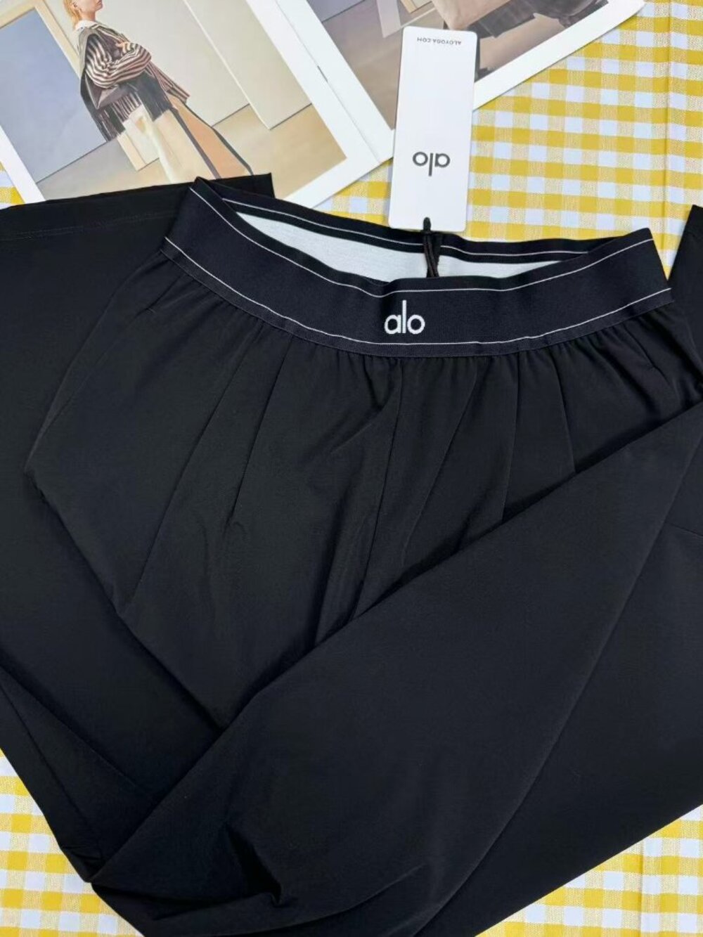 🖤Black ALO Yoga Wide Leg Suit Up Trousers 🥳 (Regular:30"inseam) Clean Girl NWT - Picture 5 of 9